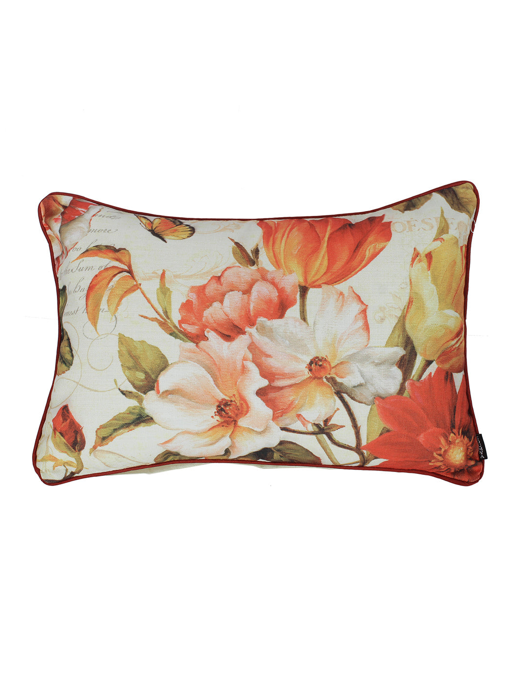 Set of 2 Decorative Sham/Baby/Rectangle Cushion Cover Digital Printed Premium Soft Polylinen Fabric Orange Color