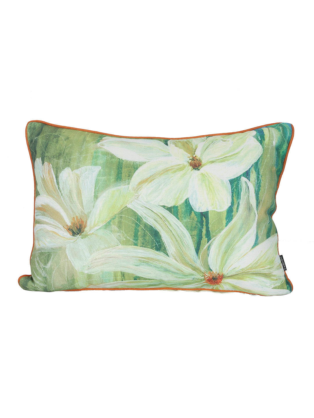 Set of 2 Decorative Sham/Baby/Rectangle Cushion Cover Digital Printed Premium Soft Polylinen Fabric Green Color