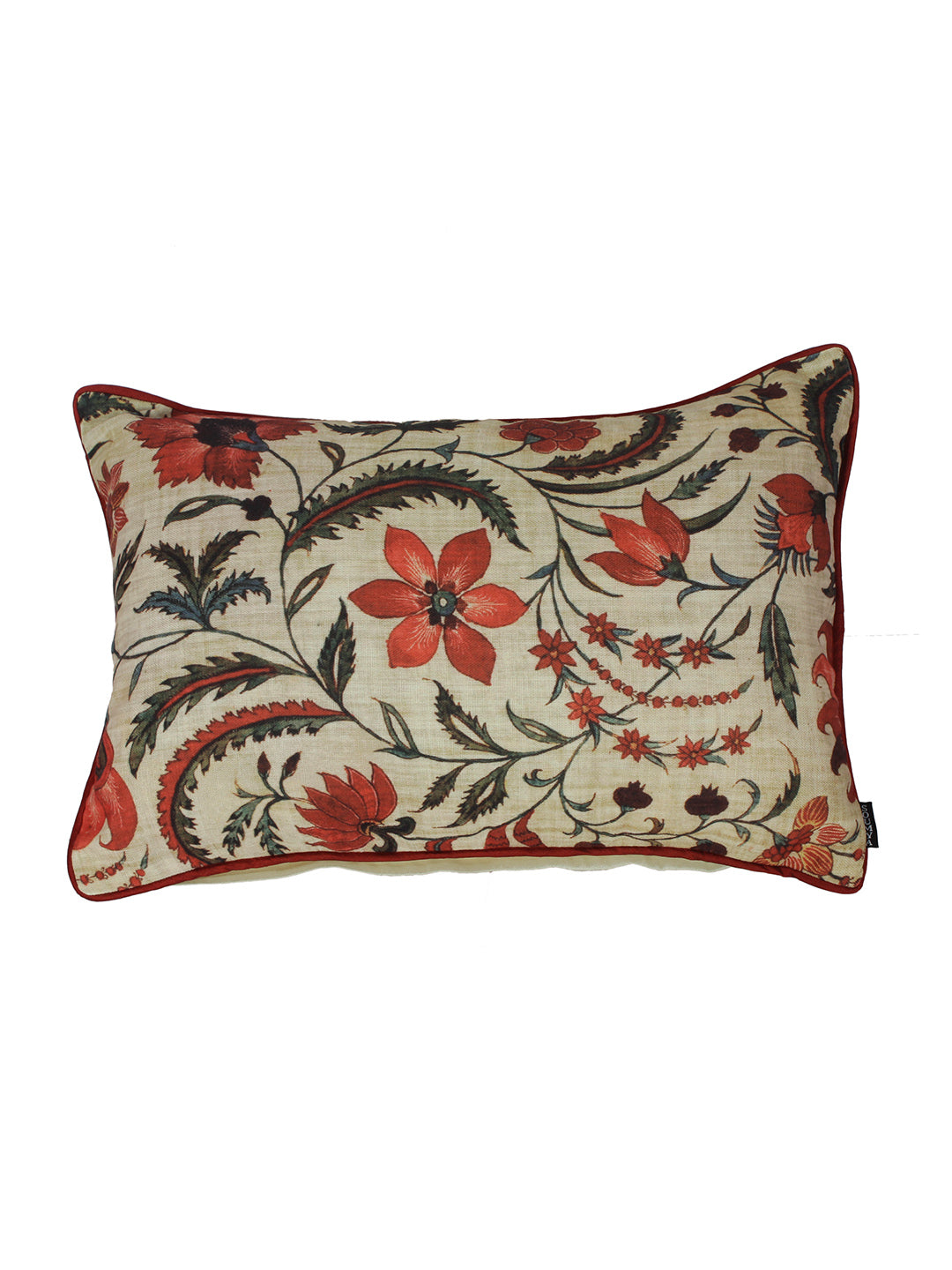 Set of 2 Decorative Sham/Baby/Rectangle Cushion Cover Digital Printed Premium Soft Polylinen Fabric Rust Color