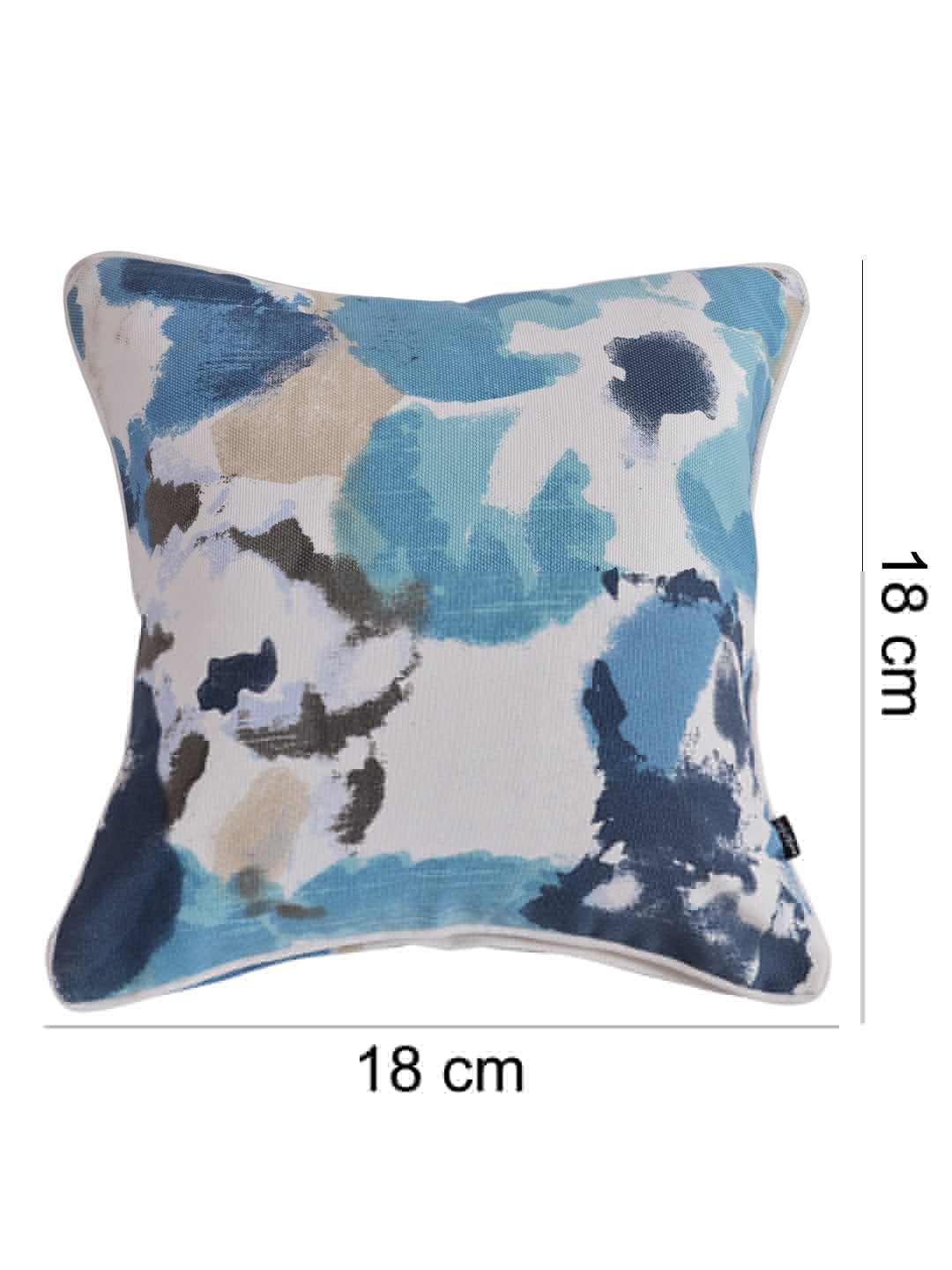 Set of 2 Premium Cotton Abstract Blue Color Cushion Cover, 2 pc Cushion Cover
