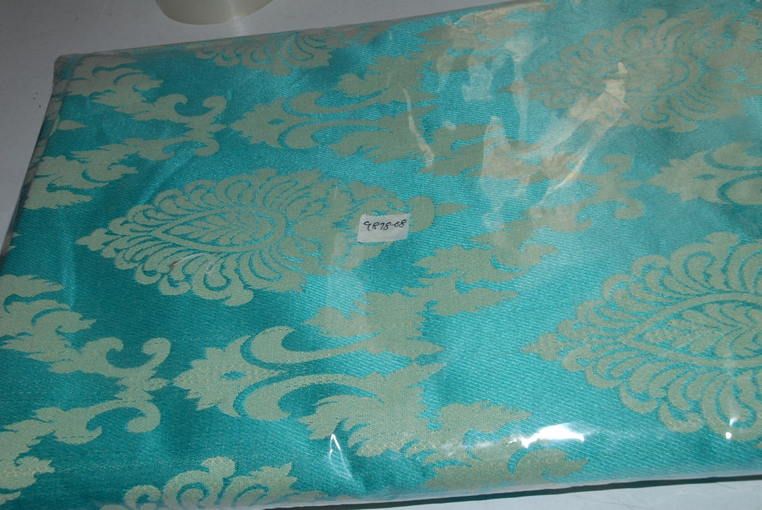 Set of 2 Satin Weaving Turquoise Color Single Bedcover Set, 1 Single Bedcover, with 1 Pillow Cover