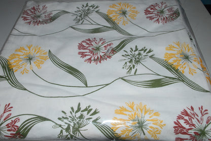Mix n Match Cotton Floral Design Yellow Color Diwan Set, 1 Diwan Sheet, 2 Bolster Cover, 3 Cushion Covers