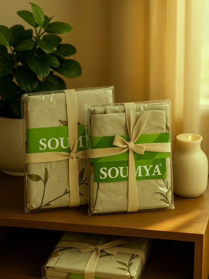 Floral Bliss – Premium Gift-Wrapped Bedsheet Set (3 Pc)