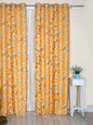 Printed Curtain in Yellow color made with  Polylinen Material , Curtain - 1 pc