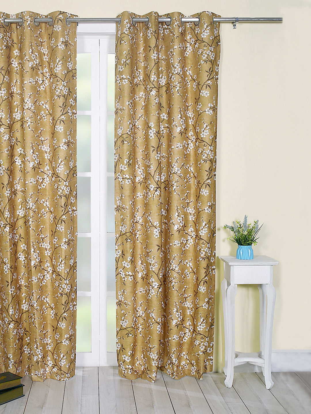 Curtains  in Beige color made with  Polylinen Material , Curtain - 1 pc