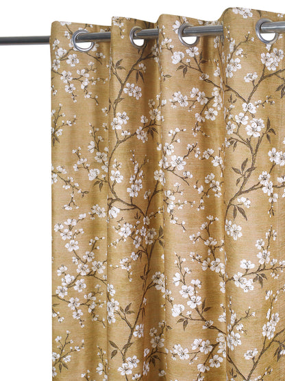 Curtains  in Beige color made with  Polylinen Material , Curtain - 1 pc