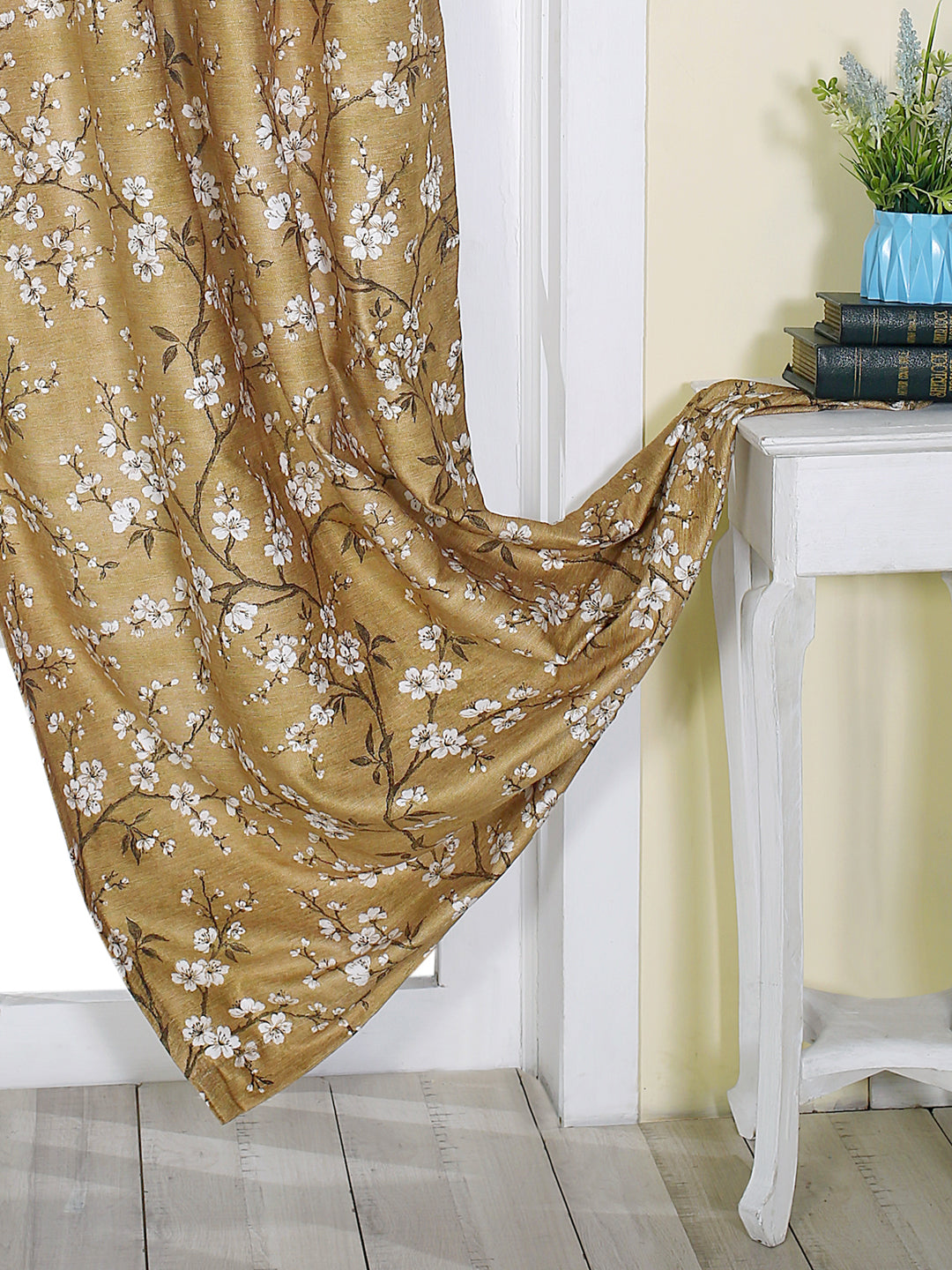 Curtains  in Beige color made with  Polylinen Material , Curtain - 1 pc