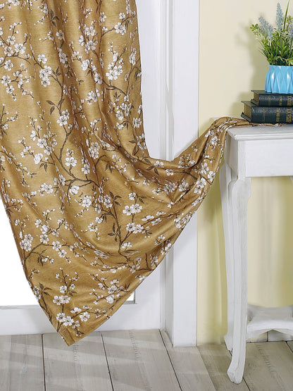 Curtains  in Beige color made with  Polylinen Material , Curtain - 1 pc