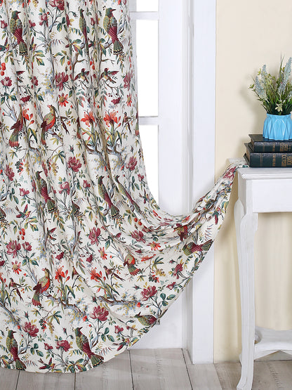 Printed curtain in Multi color made with  Cotton Material , Curtain - 1 pc