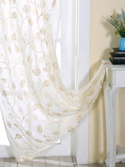 Curtains and Sheers in Beige color made with Polylinen Material , Curtain - 1 pc