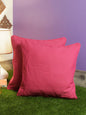 Premium Cotton Solid Pink Color Cushion Cover, 2 pc Cushion Cover