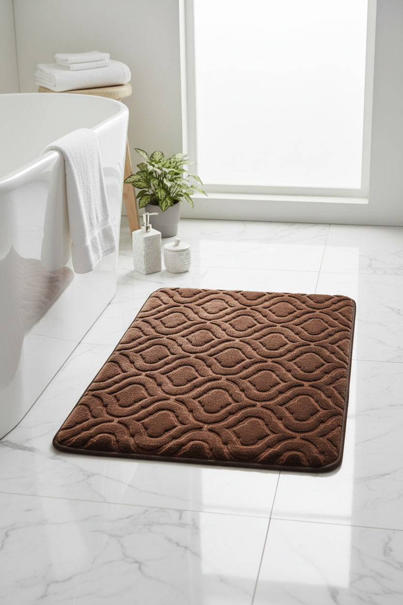 Front Hero Chocolate Brown Bath Mat