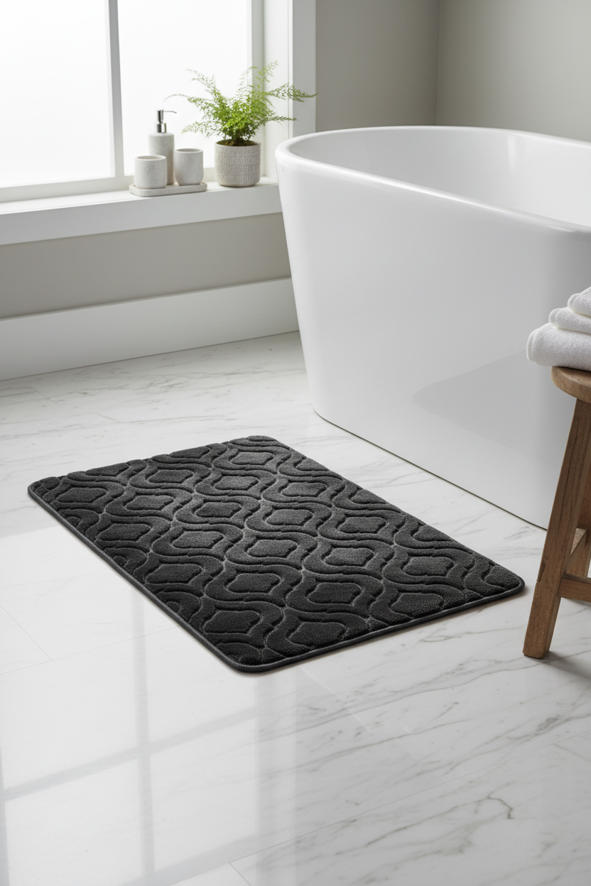 Front Hero Graphite Bath Mat