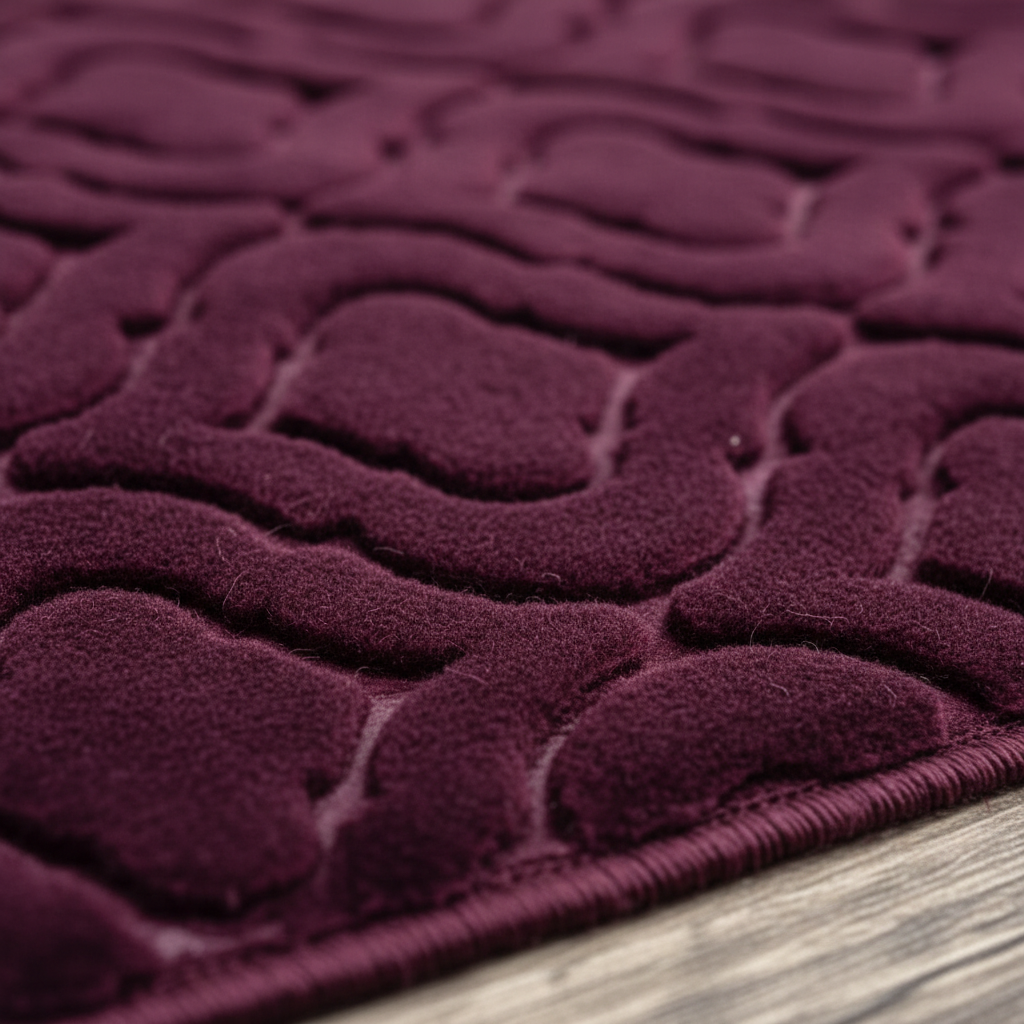 Macro Texture Burgundy Bath Mat