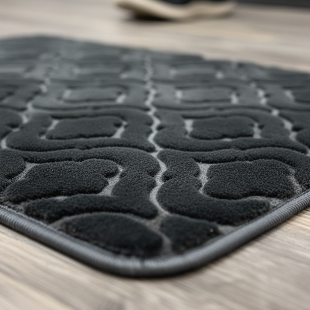 Macro Texture Graphite Bath Mat