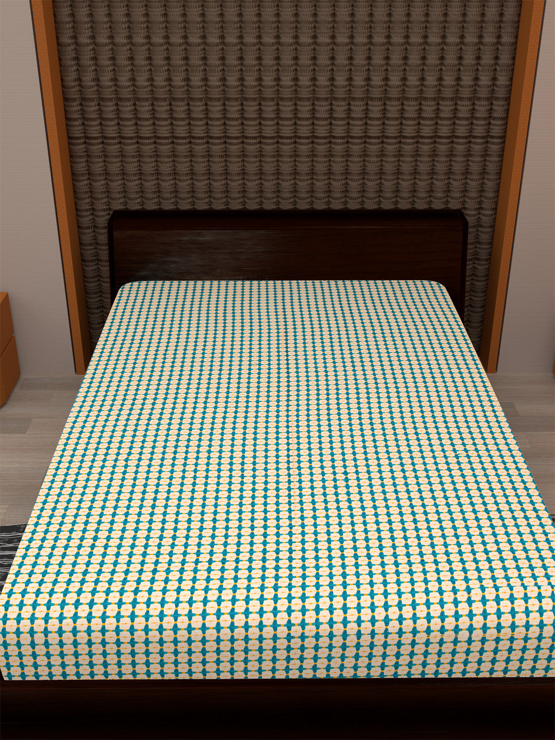 Set of 2 Dobby Design Green Color Cotton Single Bedcover Set, 1 Single Bedcover, with 1 Pillow Cover