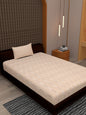 Set of 2 Solid Beige Color Cotton Single Bedcover Set, 1 Single Bedcover, with 1 Pillow Cover