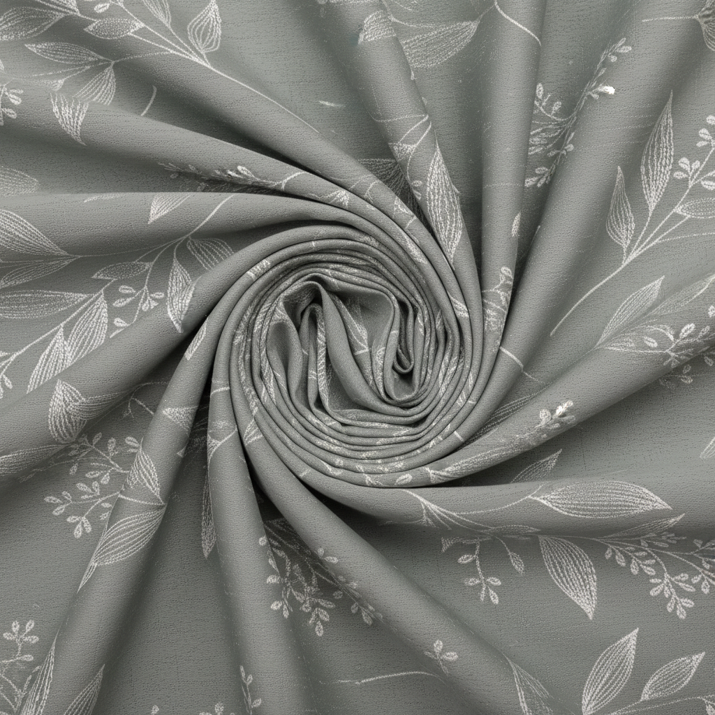 Sage Green Botanical Curtain — Fabric Swirl