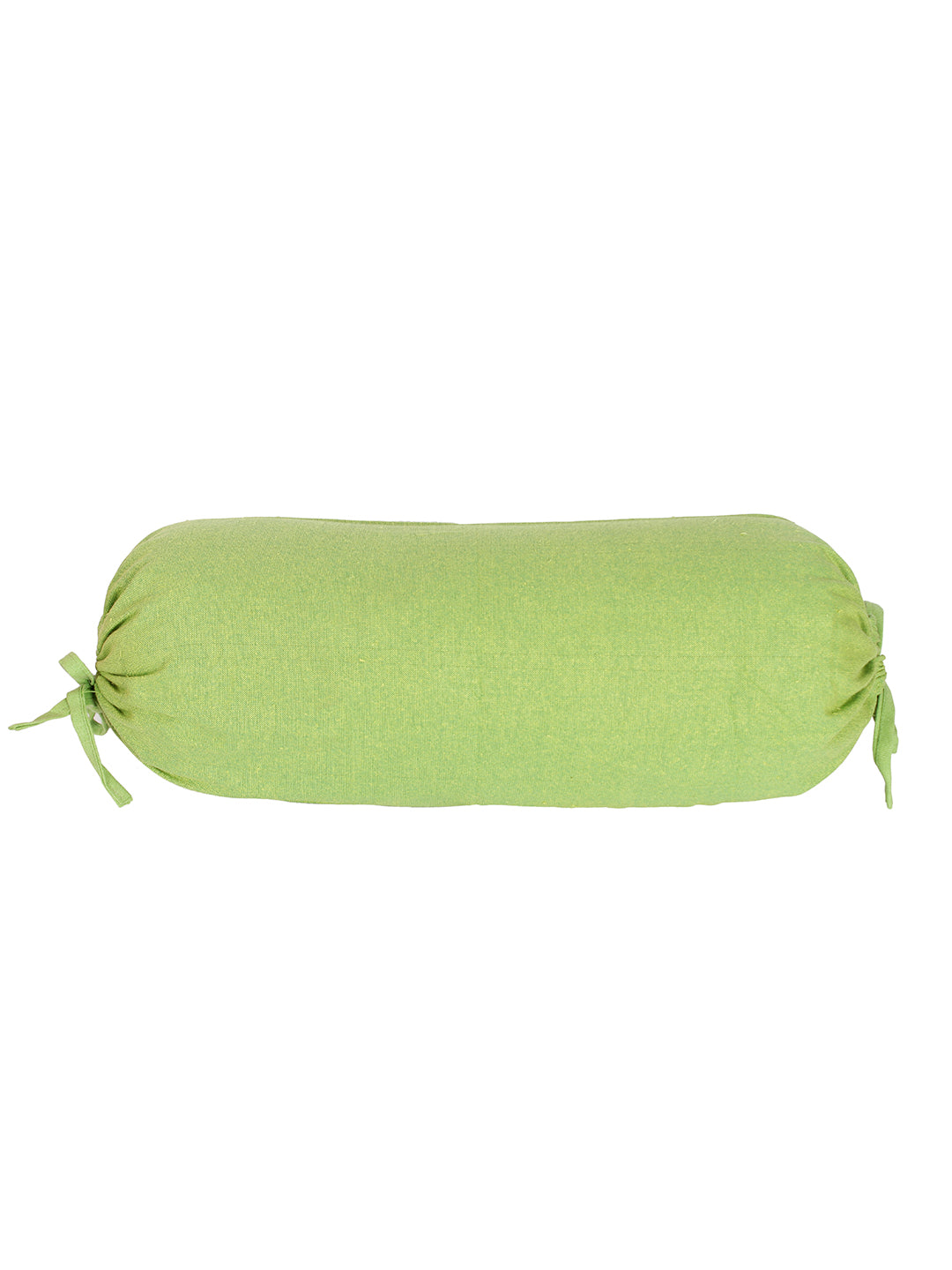 Plain Cotton Bolster Cover Green - Pack of 2